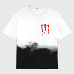 Мужская футболка оверсайз Monster energy splash smoke