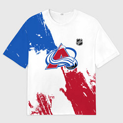 Футболка оверсайз мужская Колорадо Эвеланш - брызги красок, цвет: 3D-принт