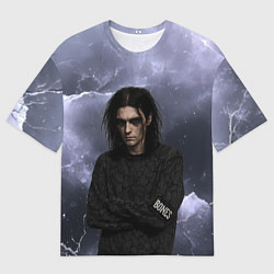 Футболка оверсайз мужская Bones в образе психа, цвет: 3D-принт