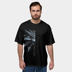 Футболка оверсайз мужская Зверь в полумраке - Ведьмак 3, цвет: 3D-принт — фото 2