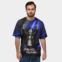 Футболка оверсайз мужская Победа игрока 456 Игра в кальмара, цвет: 3D-принт — фото 2