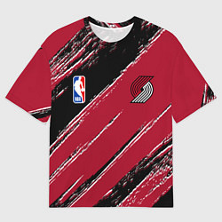 Мужская футболка оверсайз Трэйл Блэйзерс - цвета команды