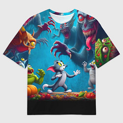 Футболка оверсайз мужская Кошмарный сон Тома - нейроарт фантазия, цвет: 3D-принт