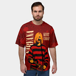 Футболка оверсайз мужская Нирвана, гранж из 90-х, цвет: 3D-принт — фото 2