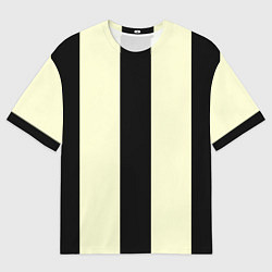 Мужская футболка оверсайз Color black beige line