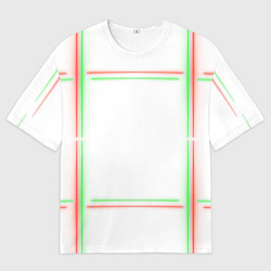 Мужская футболка оверсайз Neon light green red