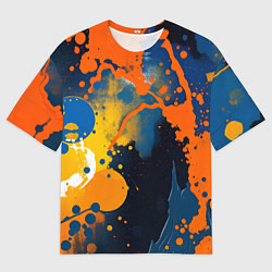 Футболка оверсайз мужская Краска на стене, цвет: 3D-принт