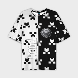 Футболка оверсайз мужская Doom x minecraft pattern, цвет: 3D-принт