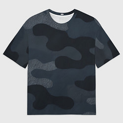 Футболка оверсайз мужская Текстурный камуфляж на ткани, цвет: 3D-принт