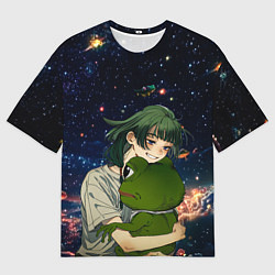 Футболка оверсайз мужская МаоМао и Лягушонок Пепе - Монолог Фармацевта, цвет: 3D-принт