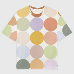 Мужская футболка оверсайз Цветочный горошек