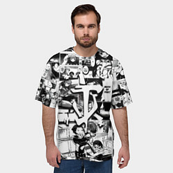 Футболка оверсайз мужская Doom anime black, цвет: 3D-принт — фото 2