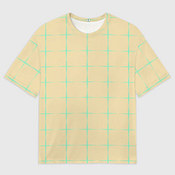 Футболка оверсайз мужская Color beige green crosses, цвет: 3D-принт