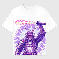 Футболка оверсайз мужская Нападение самурая, цвет: 3D-принт
