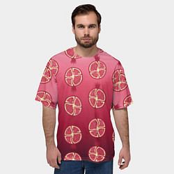 Футболка оверсайз мужская Сочные гранаты, цвет: 3D-принт — фото 2