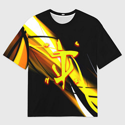 Футболка оверсайз мужская Doom геометрия из полос, цвет: 3D-принт