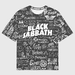 Футболка оверсайз мужская Black Sabbath pattern, цвет: 3D-принт
