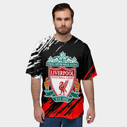 Футболка оверсайз мужская Арсенал краски текстура, цвет: 3D-принт — фото 2