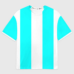 Футболка оверсайз мужская Color blue and white, цвет: 3D-принт