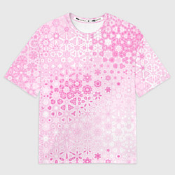 Мужская футболка оверсайз Розовая метаморфоза