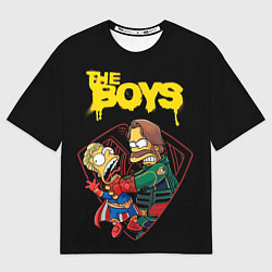 Футболка оверсайз мужская Simpsons - the boys, цвет: 3D-принт