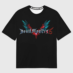Футболка оверсайз мужская Devil may cry 5 лого, цвет: 3D-принт