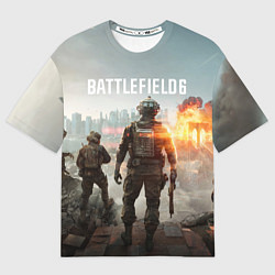 Футболка оверсайз мужская Битва за Бруклин из Battlefield 6, цвет: 3D-принт