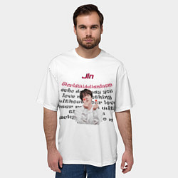 Футболка оверсайз мужская Джин bts, цвет: 3D-принт — фото 2