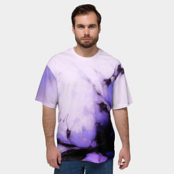 Футболка оверсайз мужская Взрывной индиго светлый, цвет: 3D-принт — фото 2