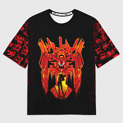 Футболка оверсайз мужская Евангелион Модуль-02, цвет: 3D-принт