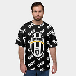 Футболка оверсайз мужская Juventus off pattern, цвет: 3D-принт — фото 2