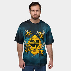 Футболка оверсайз мужская Wu-tang clan пчелы, цвет: 3D-принт — фото 2