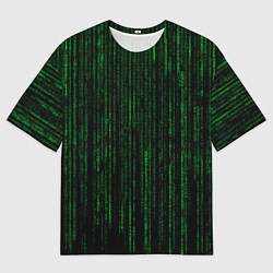 Мужская футболка оверсайз Матрица - код