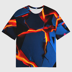 Мужская футболка оверсайз Glow orange neon