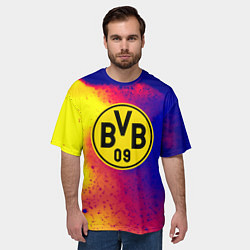 Футболка оверсайз мужская Borussia космические краски, цвет: 3D-принт — фото 2