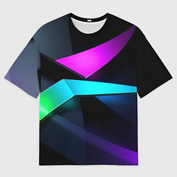 Футболка оверсайз мужская Neon colored geometric, цвет: 3D-принт