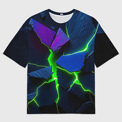 Футболка оверсайз мужская Neon tile, цвет: 3D-принт