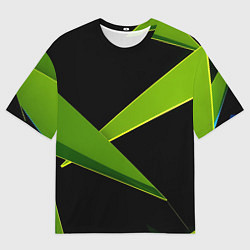 Мужская футболка оверсайз Geometric neon
