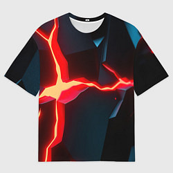 Мужская футболка оверсайз Neon orange