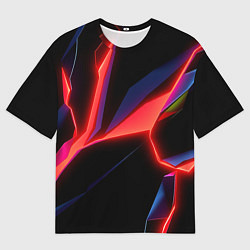 Мужская футболка оверсайз Neon red