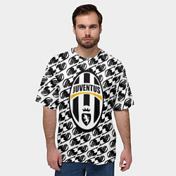 Футболка оверсайз мужская Ювентус хвост феи лого аниме, цвет: 3D-принт — фото 2