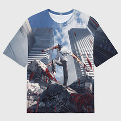 Футболка оверсайз мужская Denji in city Chainsaw man, цвет: 3D-принт