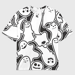 Футболка оверсайз мужская Весёлые призраки, цвет: 3D-принт