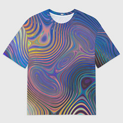 Футболка оверсайз мужская Абстрактная рябь, цвет: 3D-принт
