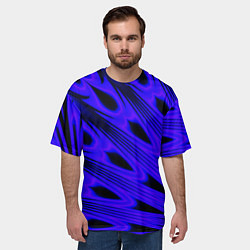 Футболка оверсайз мужская Color neon blue, цвет: 3D-принт — фото 2