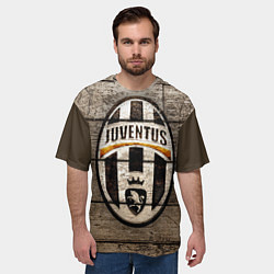 Футболка оверсайз мужская Juventus, цвет: 3D-принт — фото 2