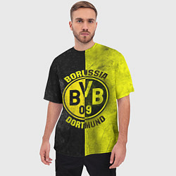 Футболка оверсайз мужская Borussia Dortmund, цвет: 3D-принт — фото 2