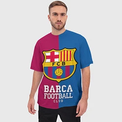 Футболка оверсайз мужская Barca Football, цвет: 3D-принт — фото 2