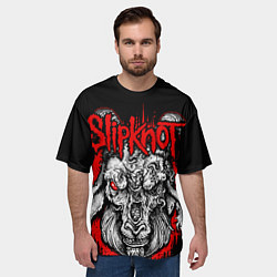 Футболка оверсайз мужская Slipknot, цвет: 3D-принт — фото 2