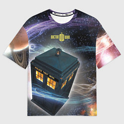 Футболка оверсайз мужская Police Box, цвет: 3D-принт